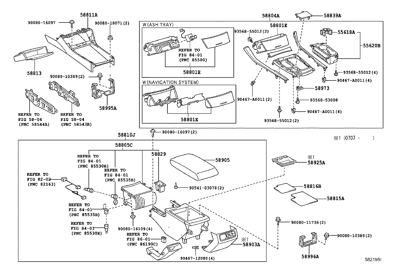 Toyota 58966-07010 PIN, CONSOLE COMPARTMENT DOOR LOCK