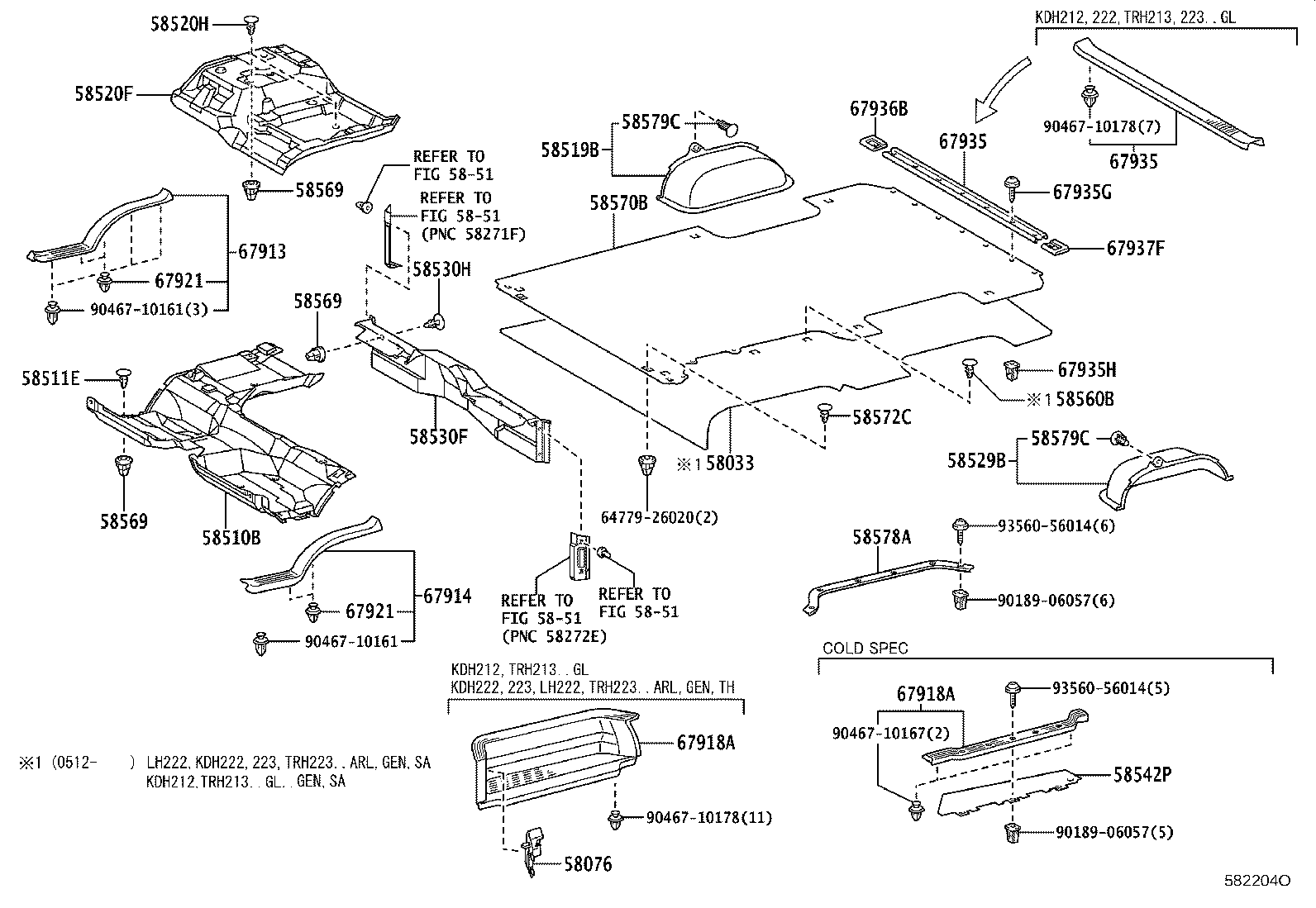Toyota 90467-07198 CLIP(FOR FLOOR CARPET, REAR)