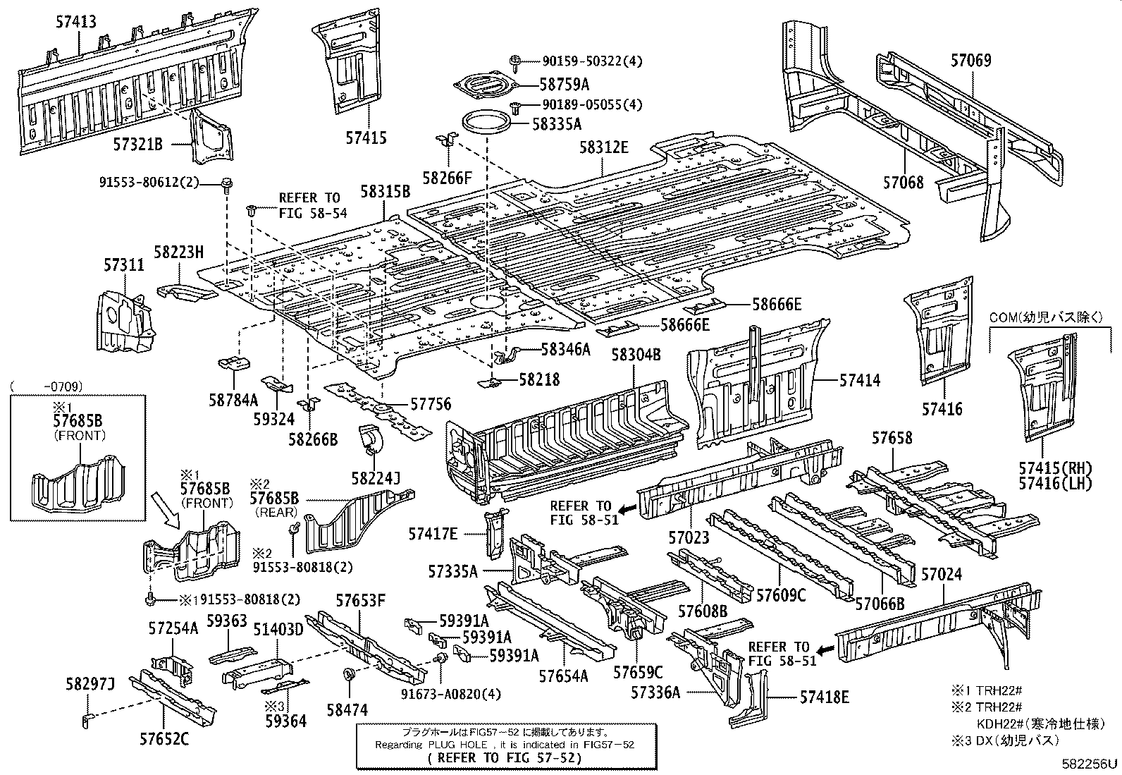 57066-26151 MEMBER SUB-ASSY, REAR FLOOR CROSS, NO.6 product image