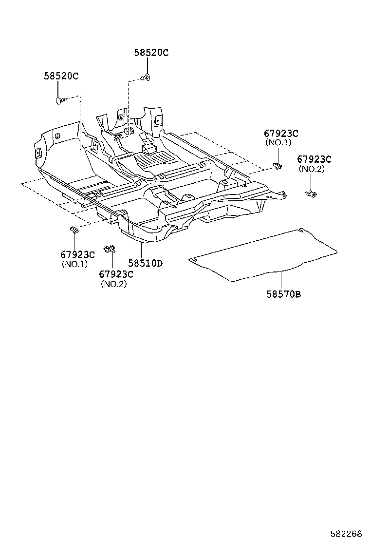 67923-0H020 CLAMP, DOOR SCUFF PLATE, NO.1 product image