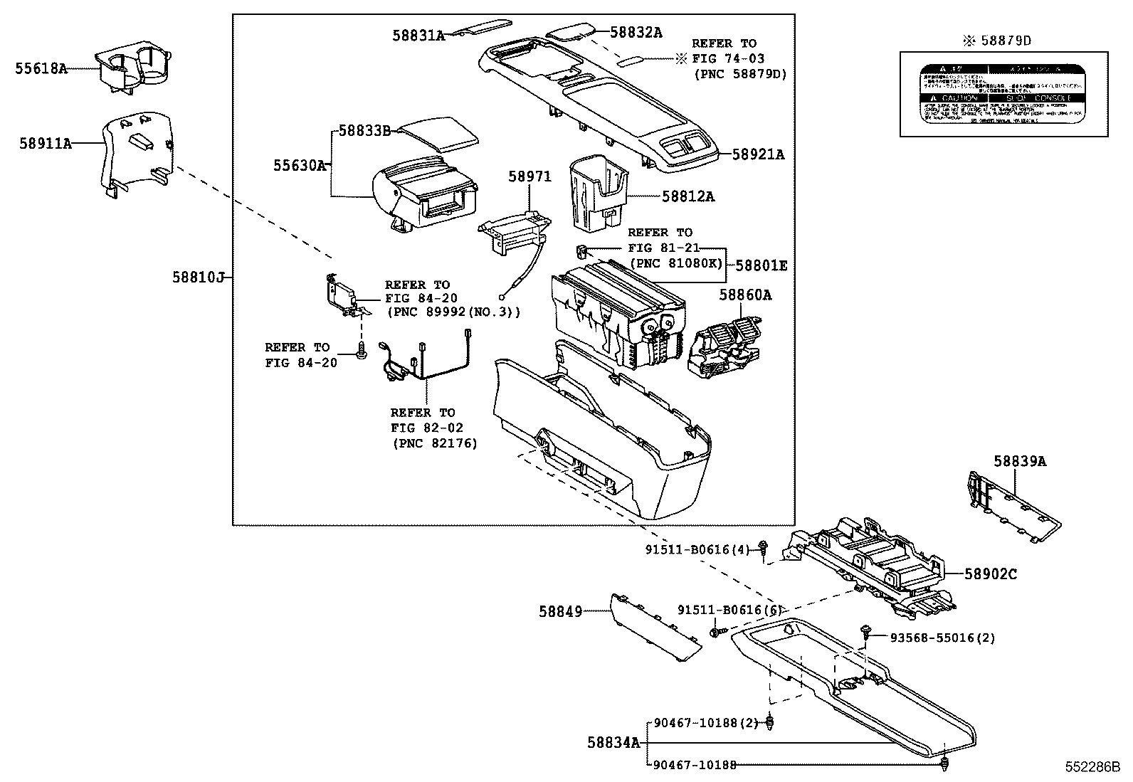 58833-48040-B0 GARNISH, CONSOLE UPPER PANEL, NO.1 product image