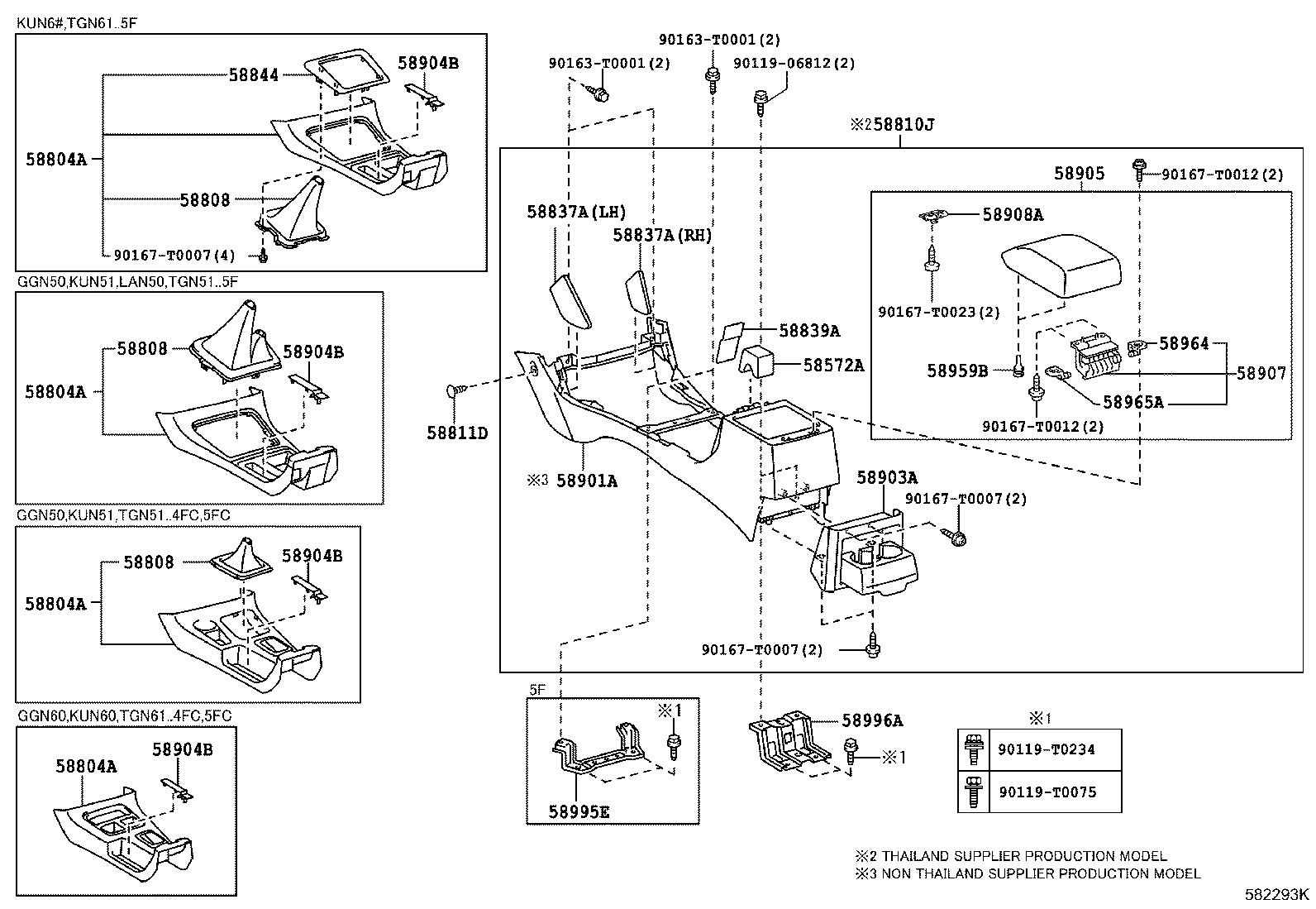 58905-0K010-E1 DOOR SUB-ASSY, CONSOLE COMPARTMENT product image
