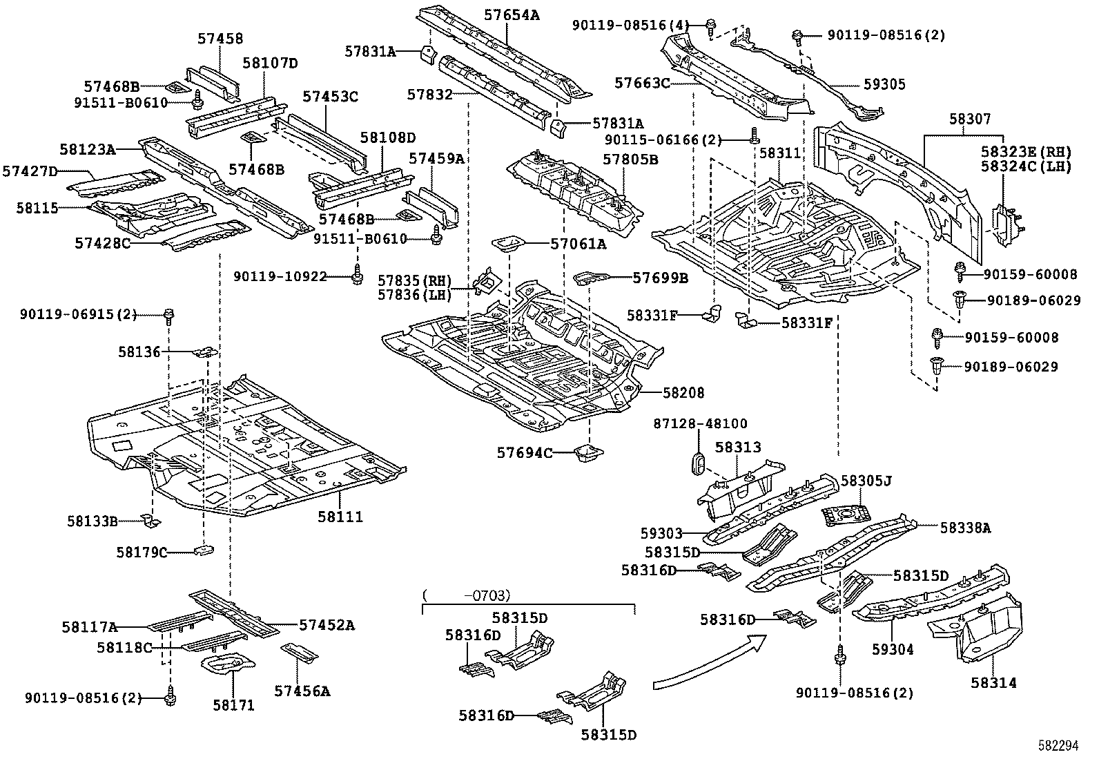 58211-48911 PAN, CENTER FLOOR product image