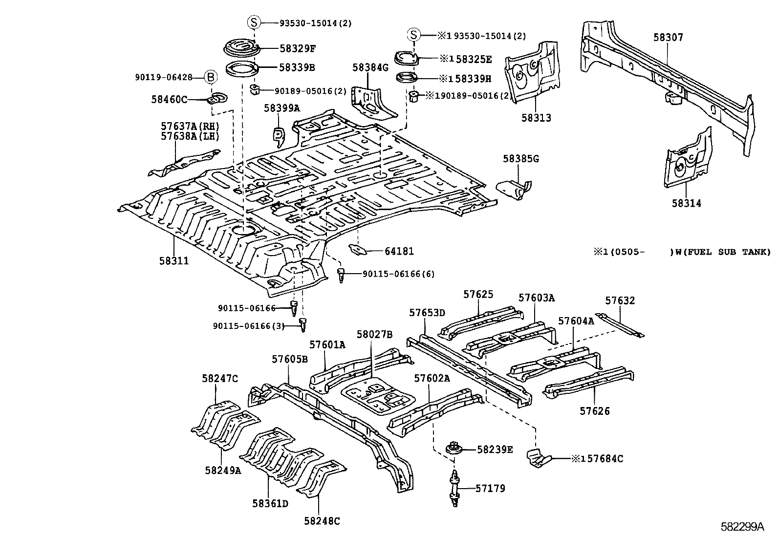58311-60420 PAN, REAR FLOOR product image