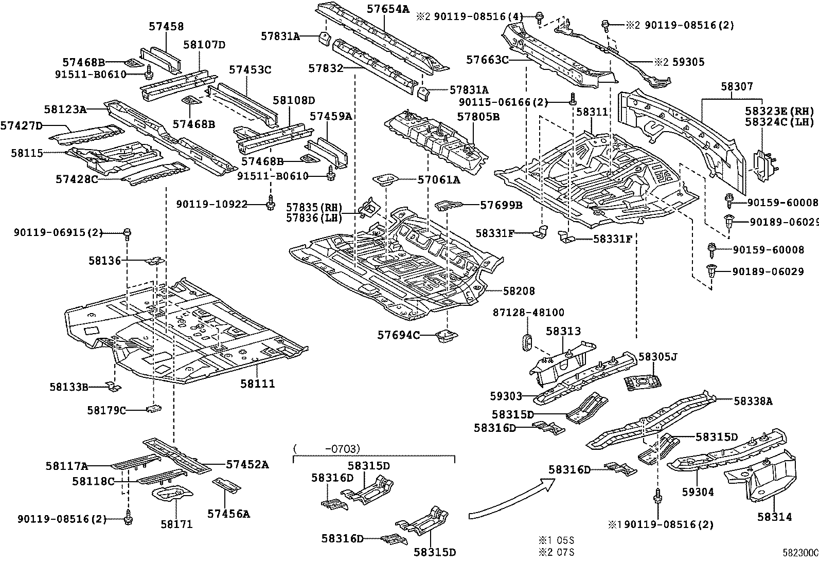 Toyota 58211-48911 PAN, CENTER FLOOR