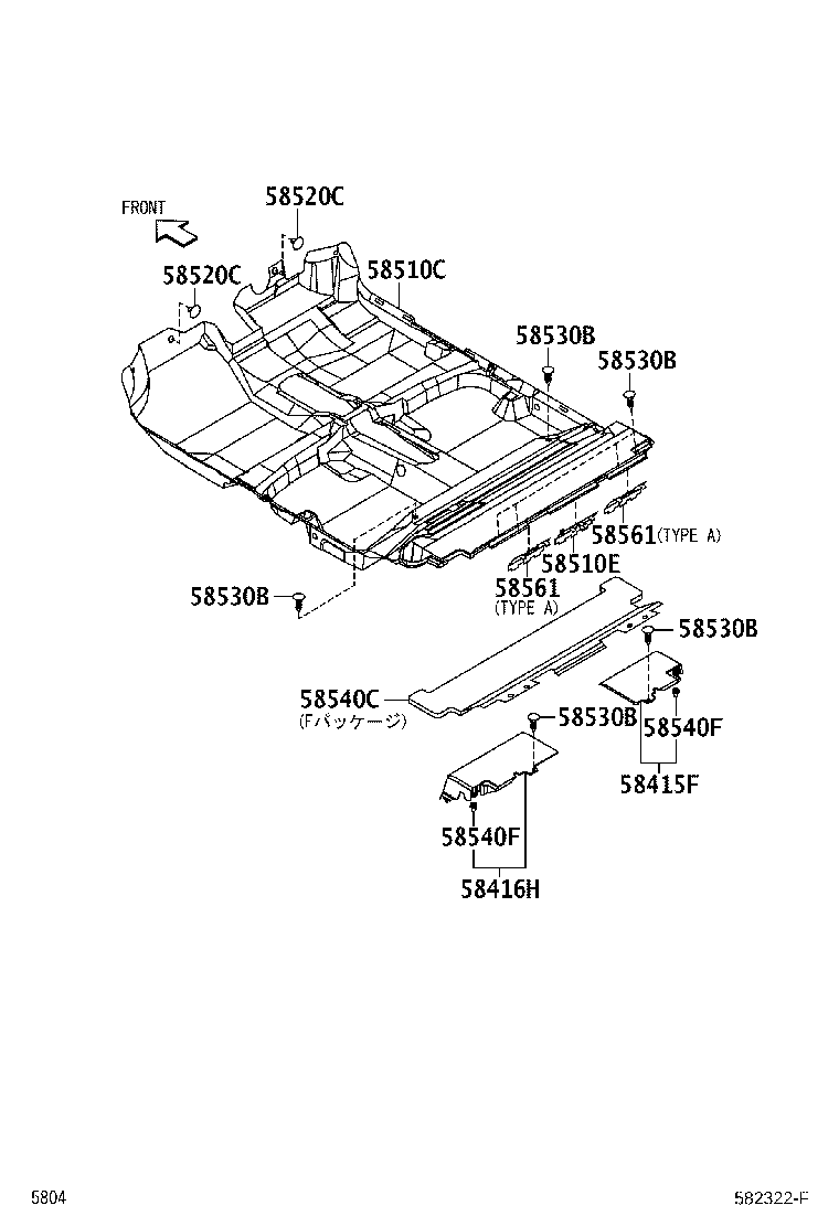 58415-B1010 BOARD, REAR FLOOR, NO.1 product image