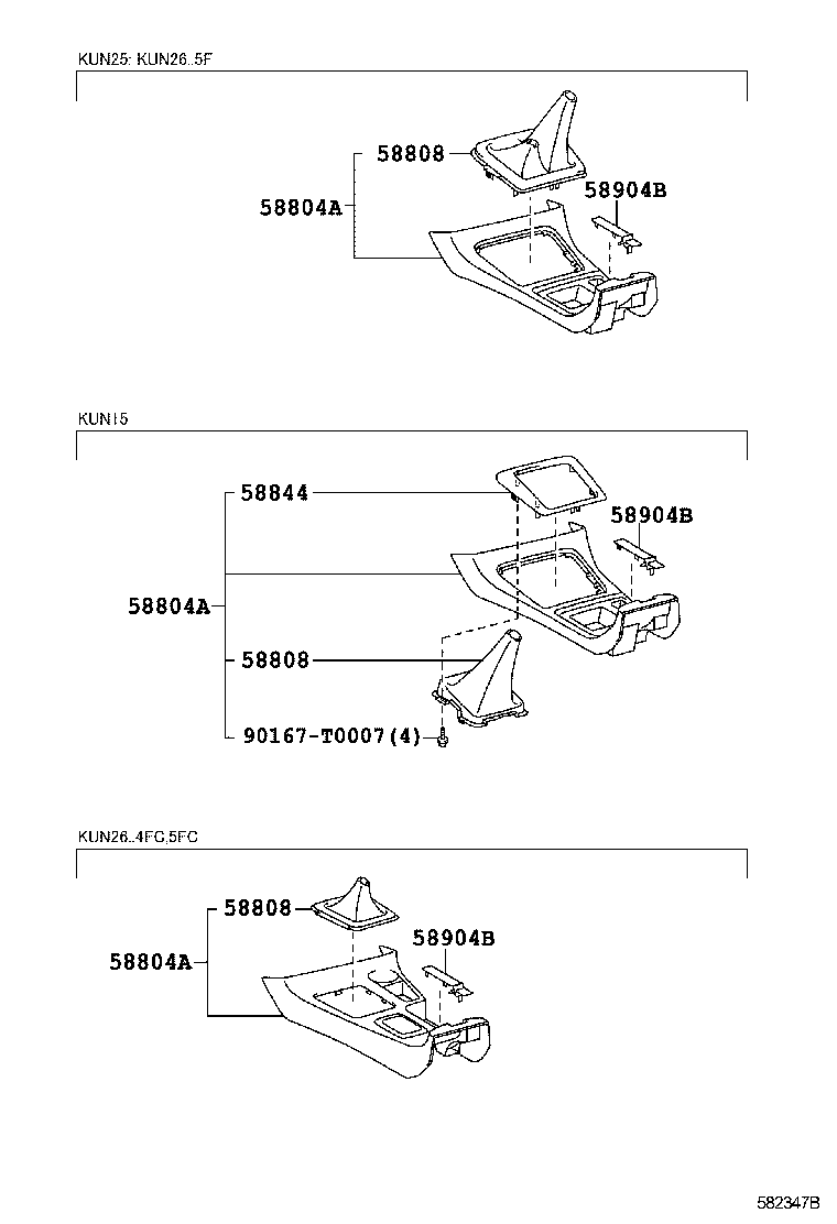 58837-0K020 PAD, CONSOLE BOX SILENCER, NO.2 product image