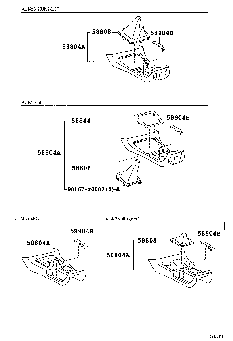 58837-0K020 PAD, CONSOLE BOX SILENCER, NO.2 product image