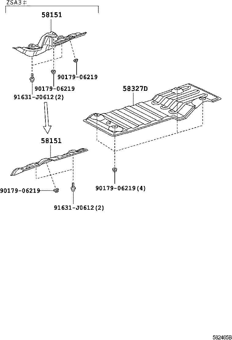 58041-42010 INSULATOR, FRONT FLOOR HEAT, NO.1 product image