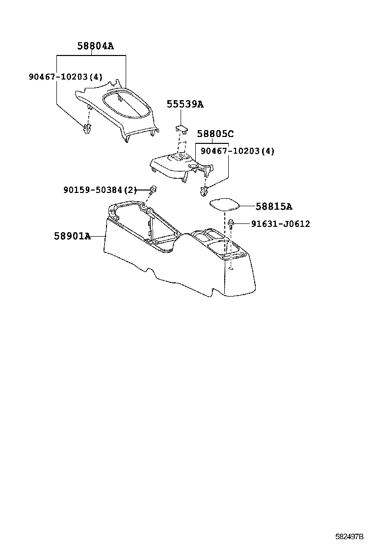 58815-52070 CARPET, CONSOLE BOX product image