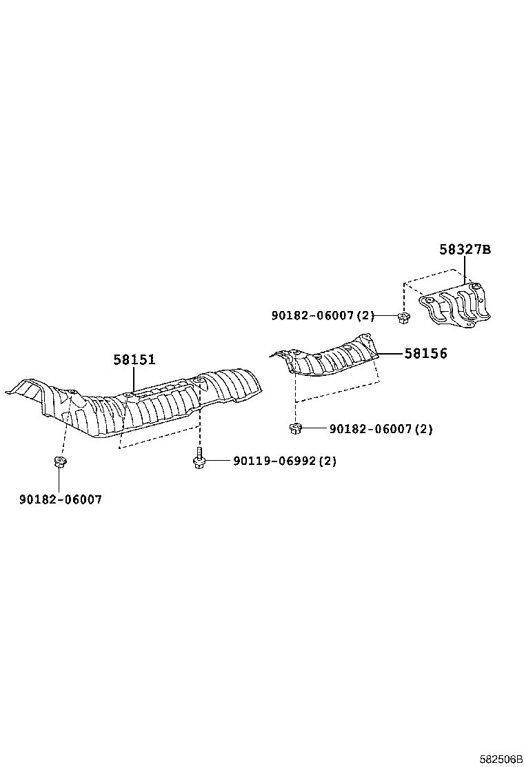 58327-52121 INSULATOR, MAIN MUFFLER HEAT product image