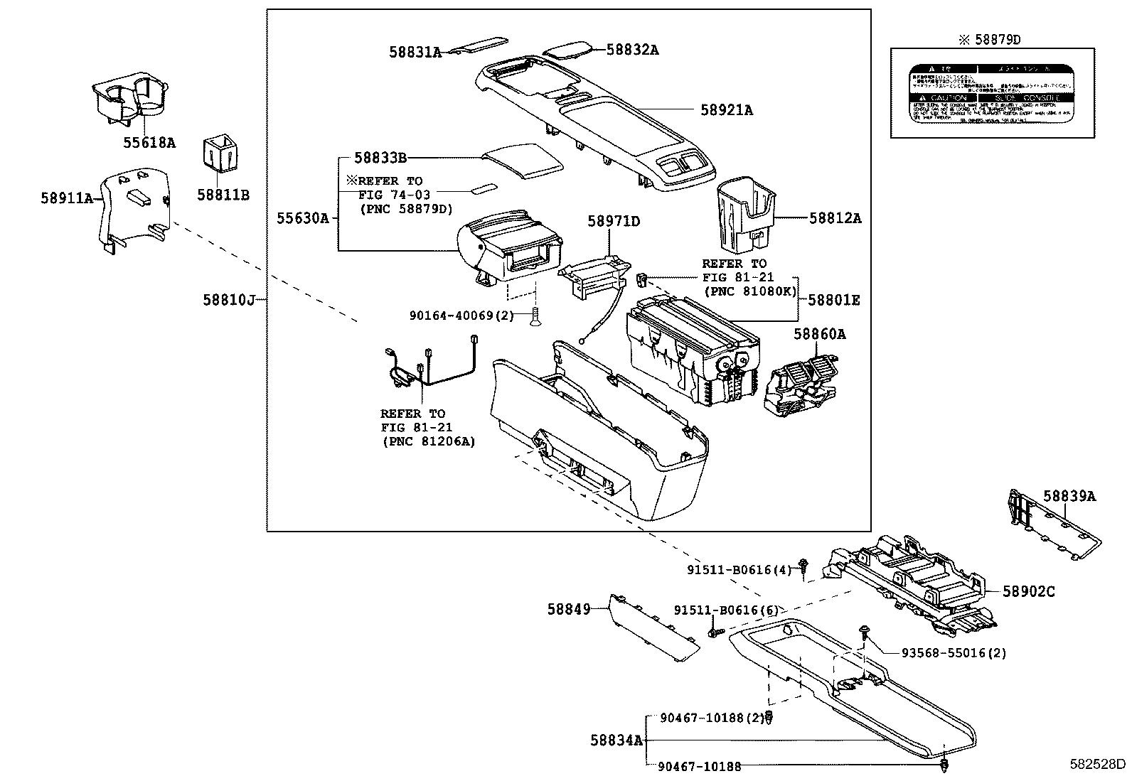 55618-48110 HOLDER, CONSOLE BOX CUP product image