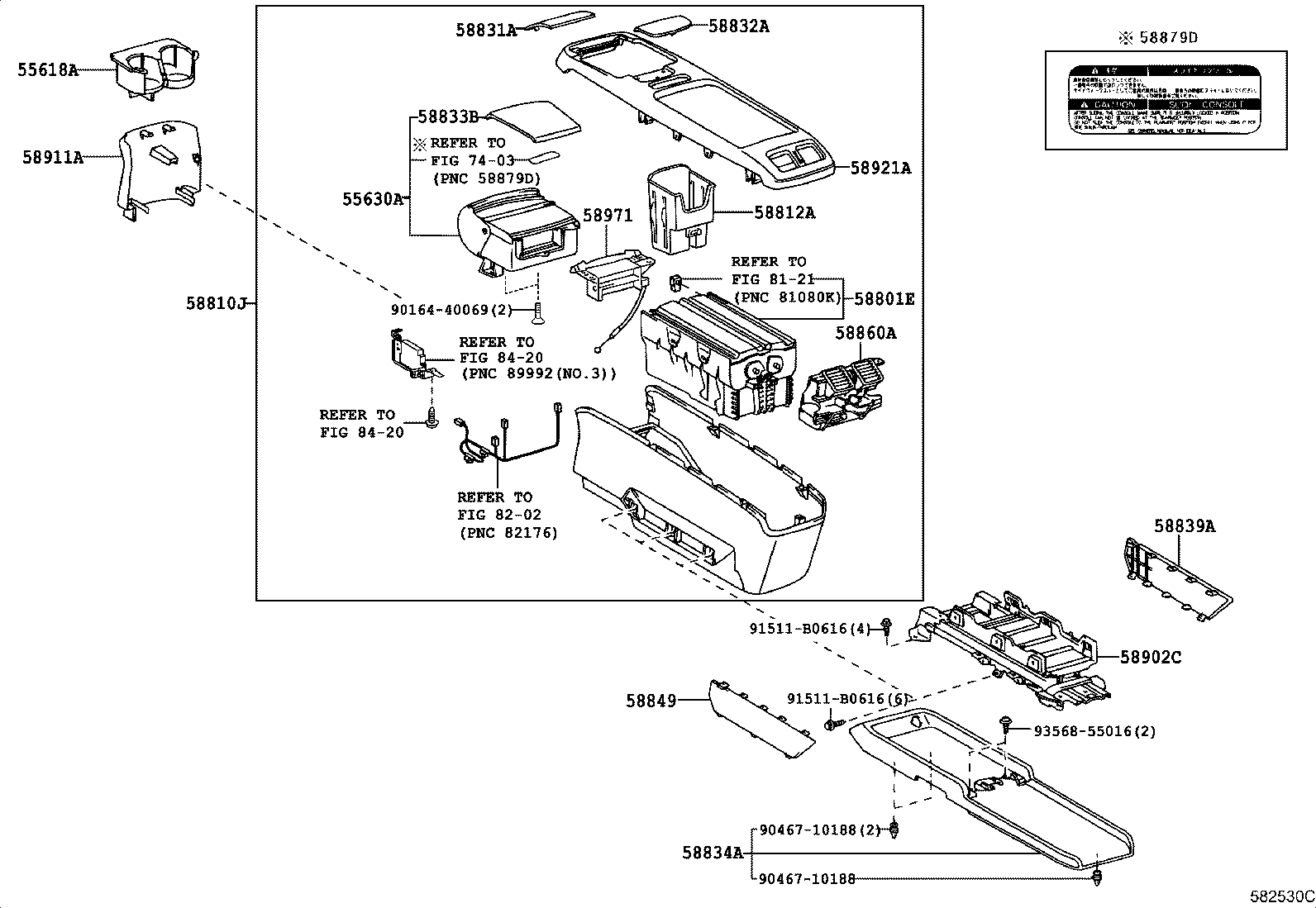 58833-48040-B0 GARNISH, CONSOLE UPPER PANEL, NO.1 product image