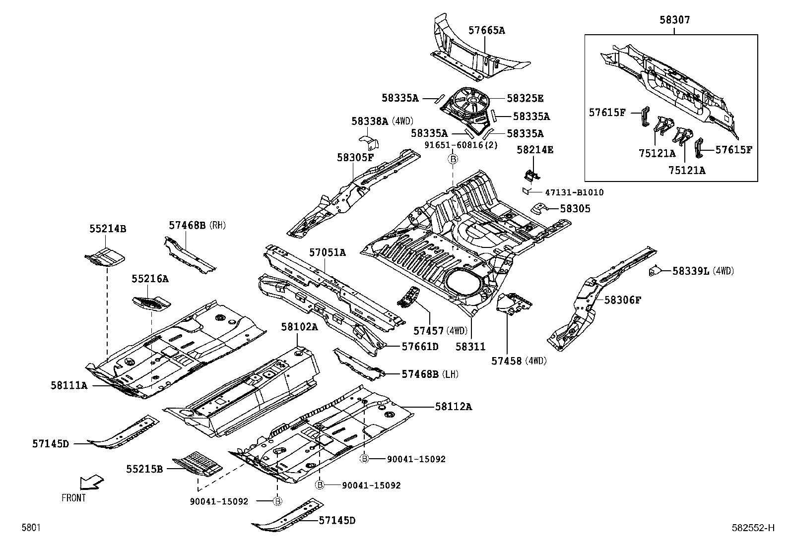 55129-B1021 COVER, FRONT FLOOR HOLE product image