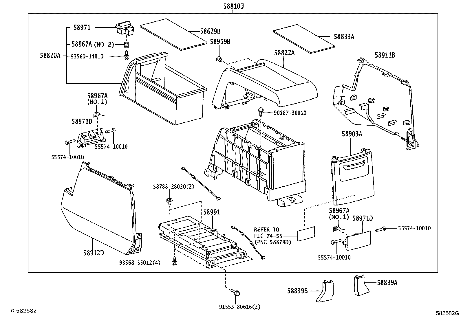 58833-28080 COVER, CONSOLE, UPPER product image