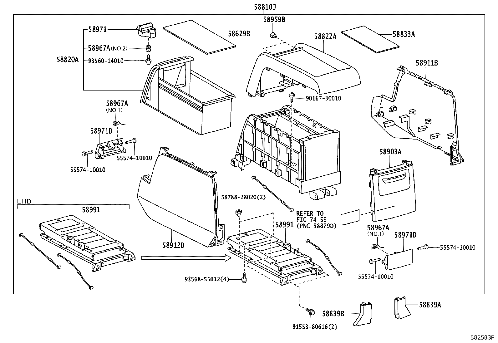 58879-28010 LABEL, CONSOLE DOOR LOCK INFORMATION product image
