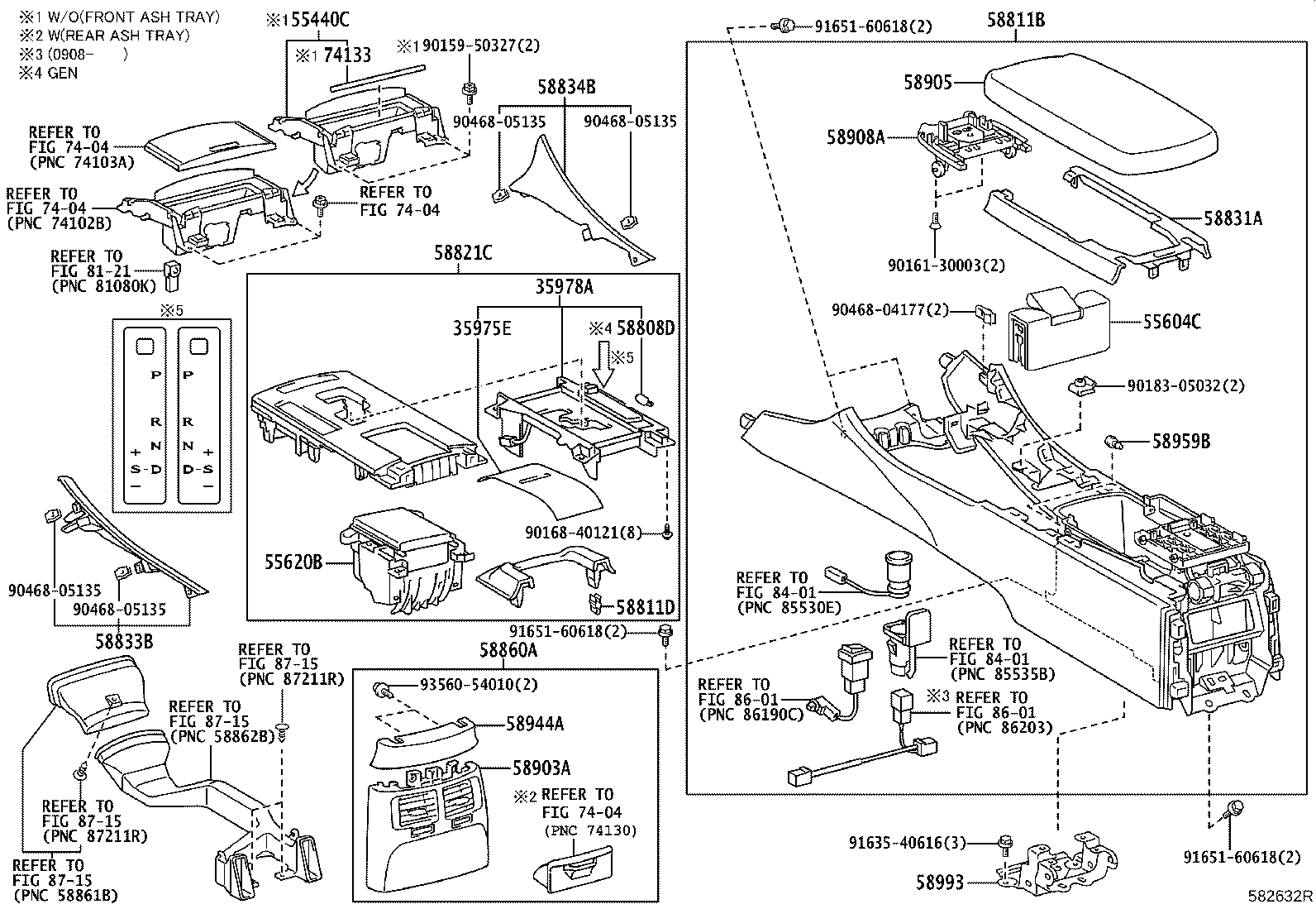 58905-53170-A3 DOOR SUB-ASSY, CONSOLE COMPARTMENT product image