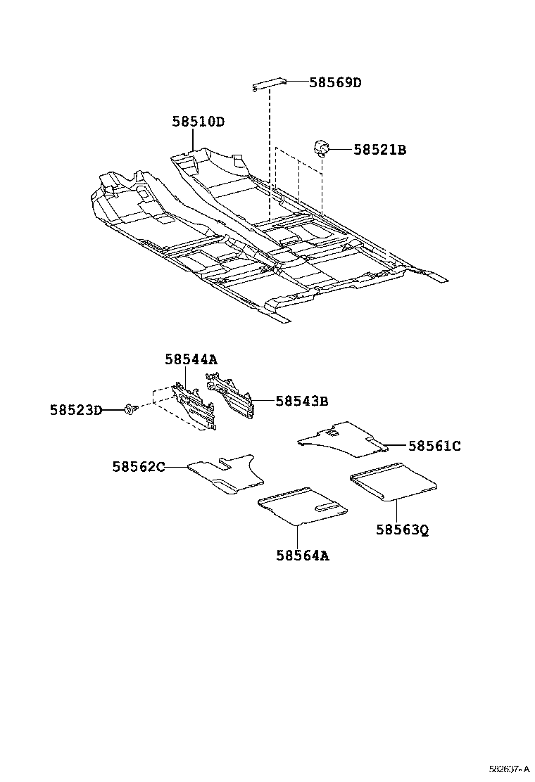 58563-06040 SILENCER, FRONT FLOOR, NO.3 product image