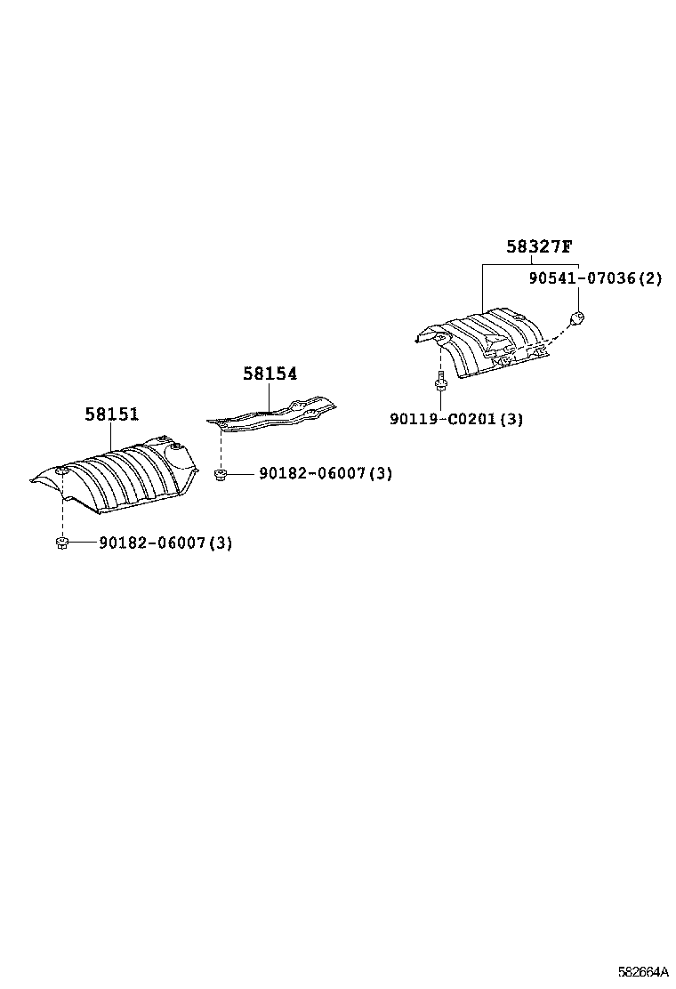 58327-06071 INSULATOR, MAIN MUFFLER HEAT, RH product image