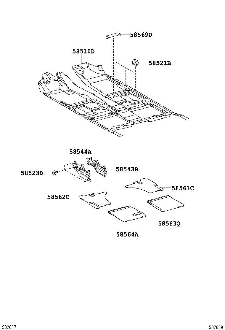 58563-06080 SILENCER, FRONT FLOOR, NO.3 product image