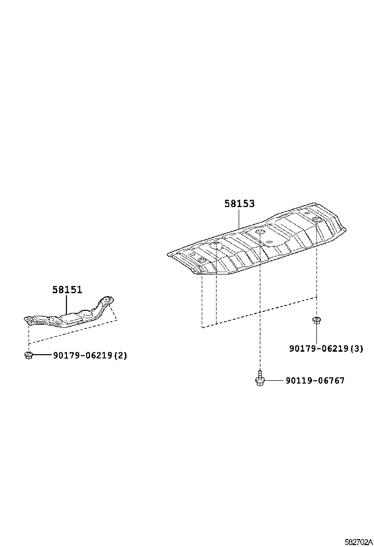 58151-28110 INSULATOR, FRONT FLOOR HEAT, NO.1 product image