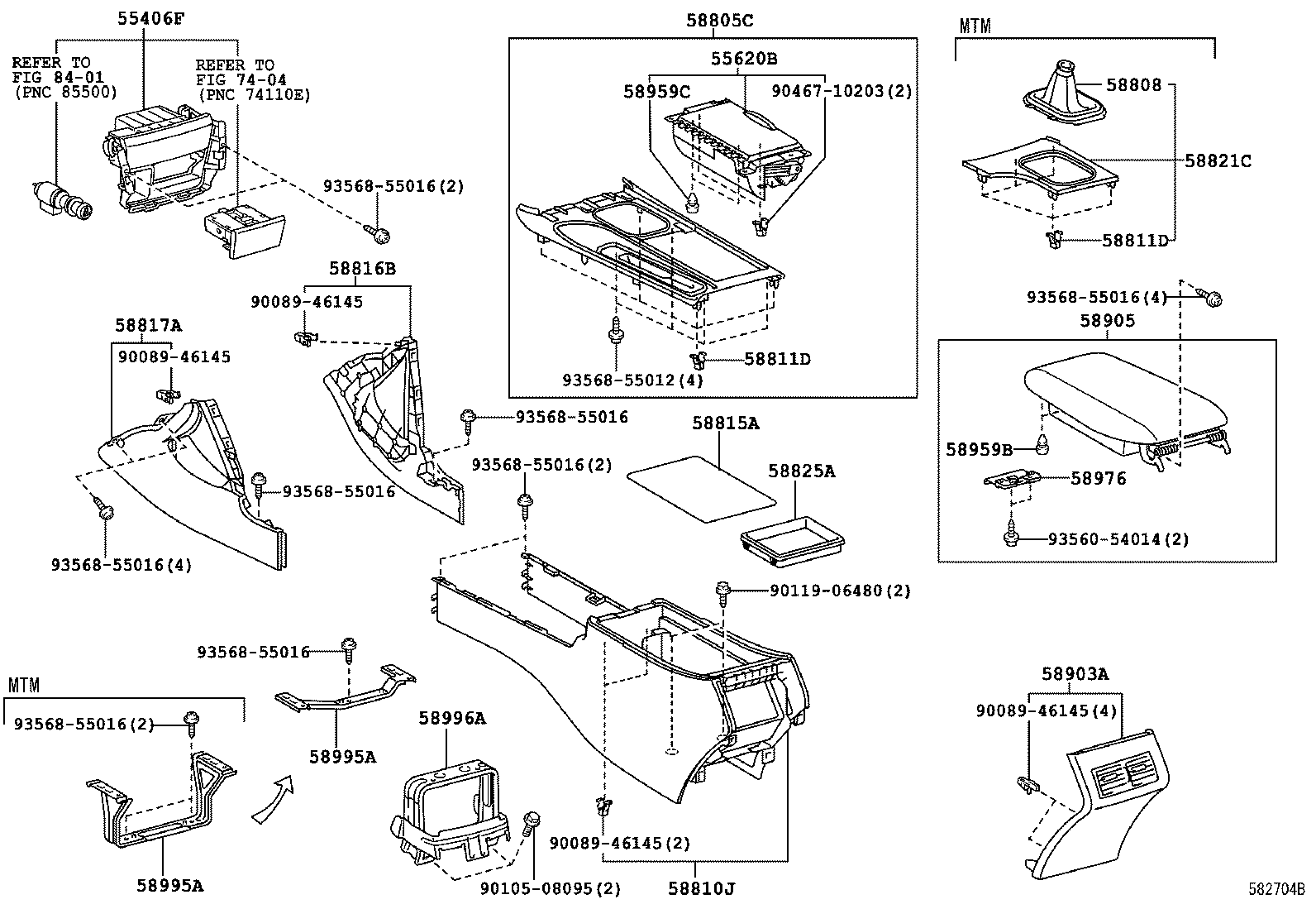 58801-06110 BOX, CONSOLE product image