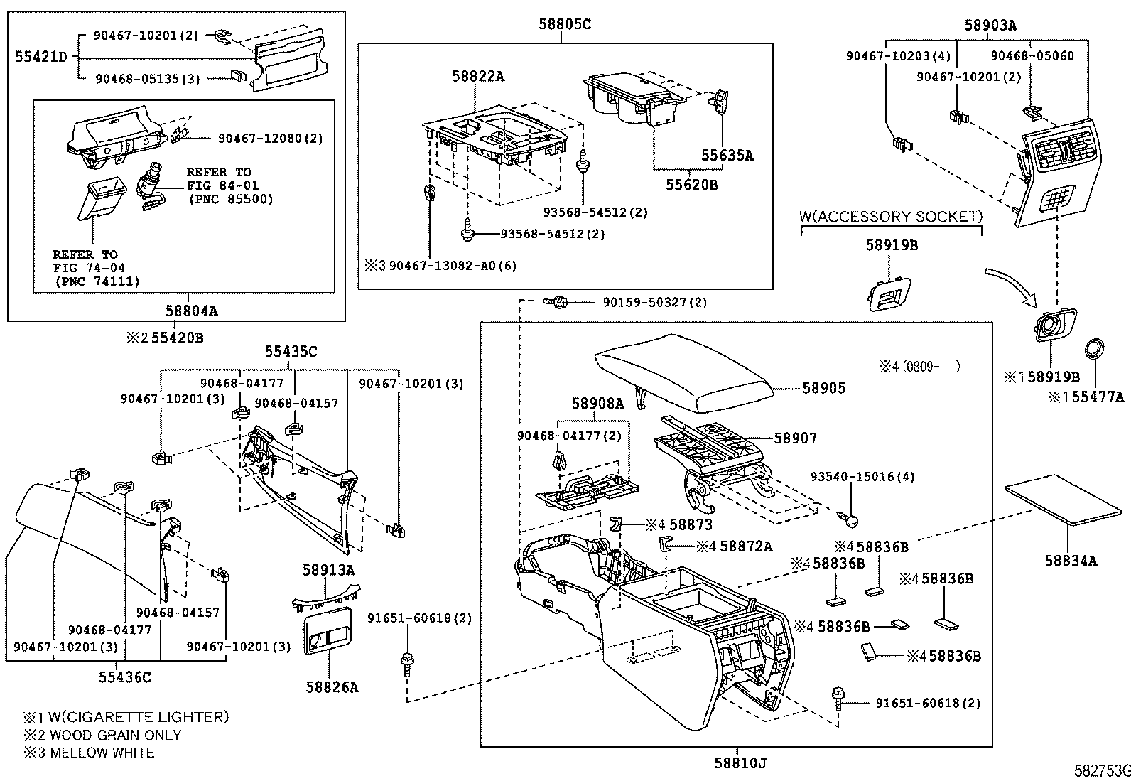 Toyota 58623-50010 SILENCER, CENTER CONSOLE