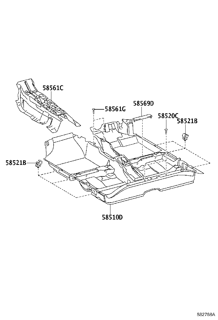 58512-WY080 MAT, FLOOR, FRONT LH product image