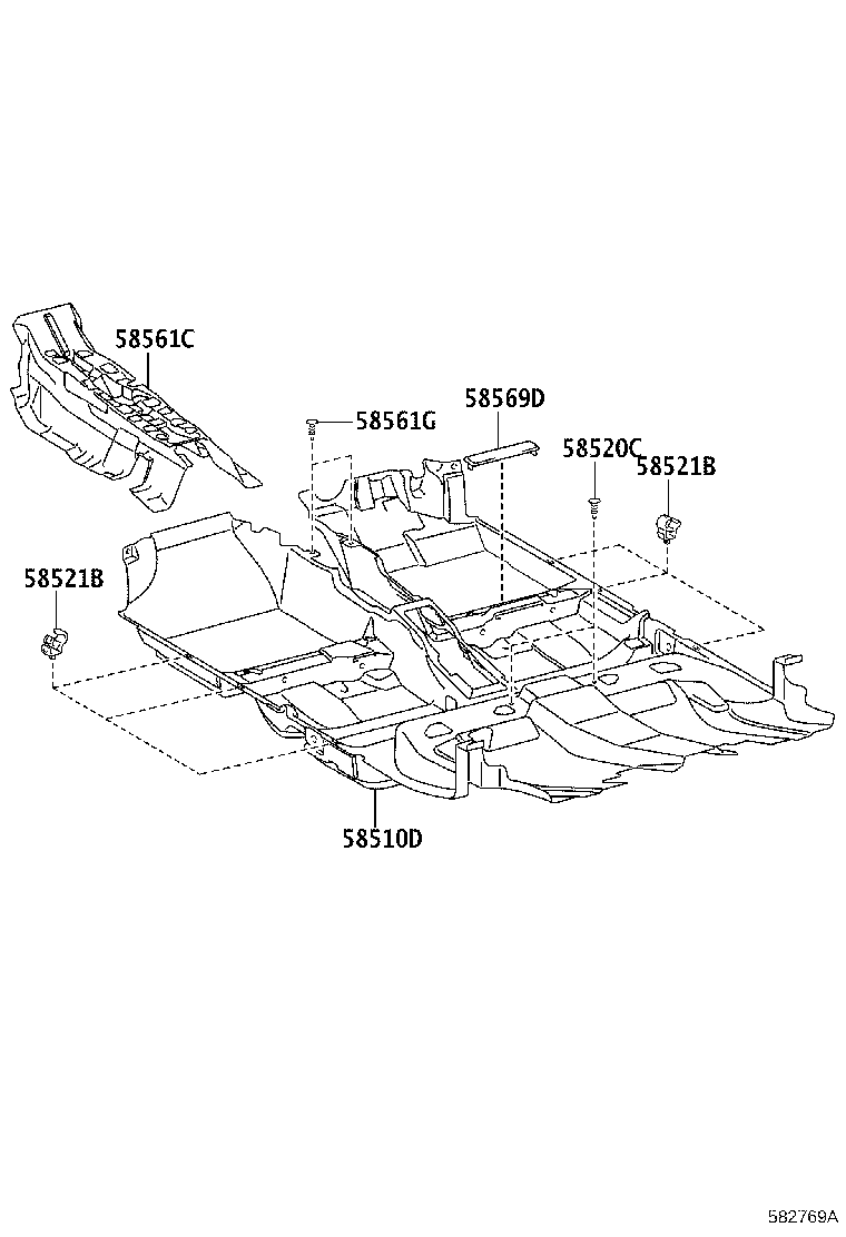 58512-WY080 MAT, FLOOR, FRONT LH product image