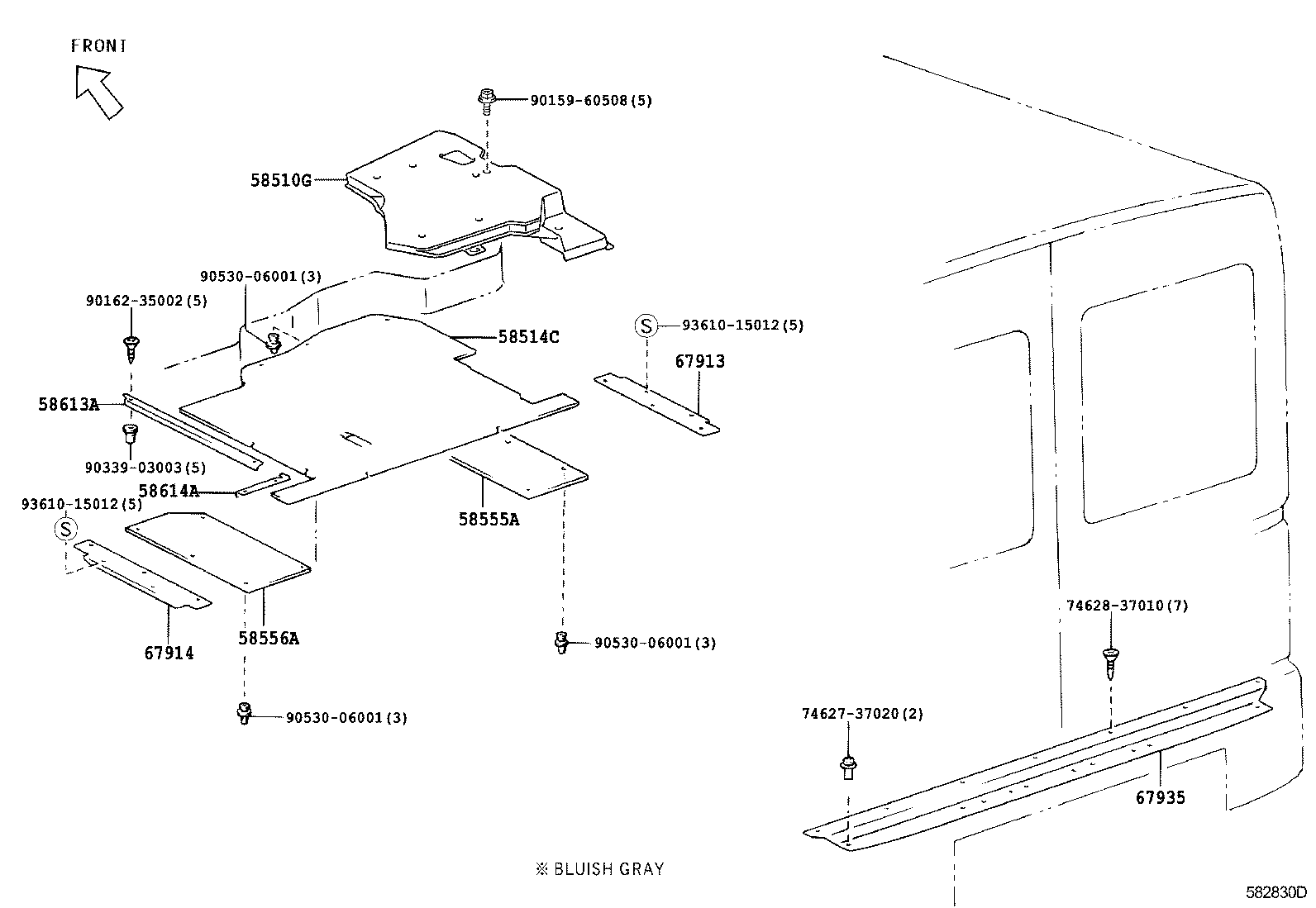 58611-37120 PLATE, MAT SET, NO.1 product image