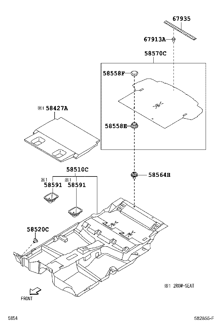 58427-BZ010 SPACER, REAR FLOOR BOARD product image