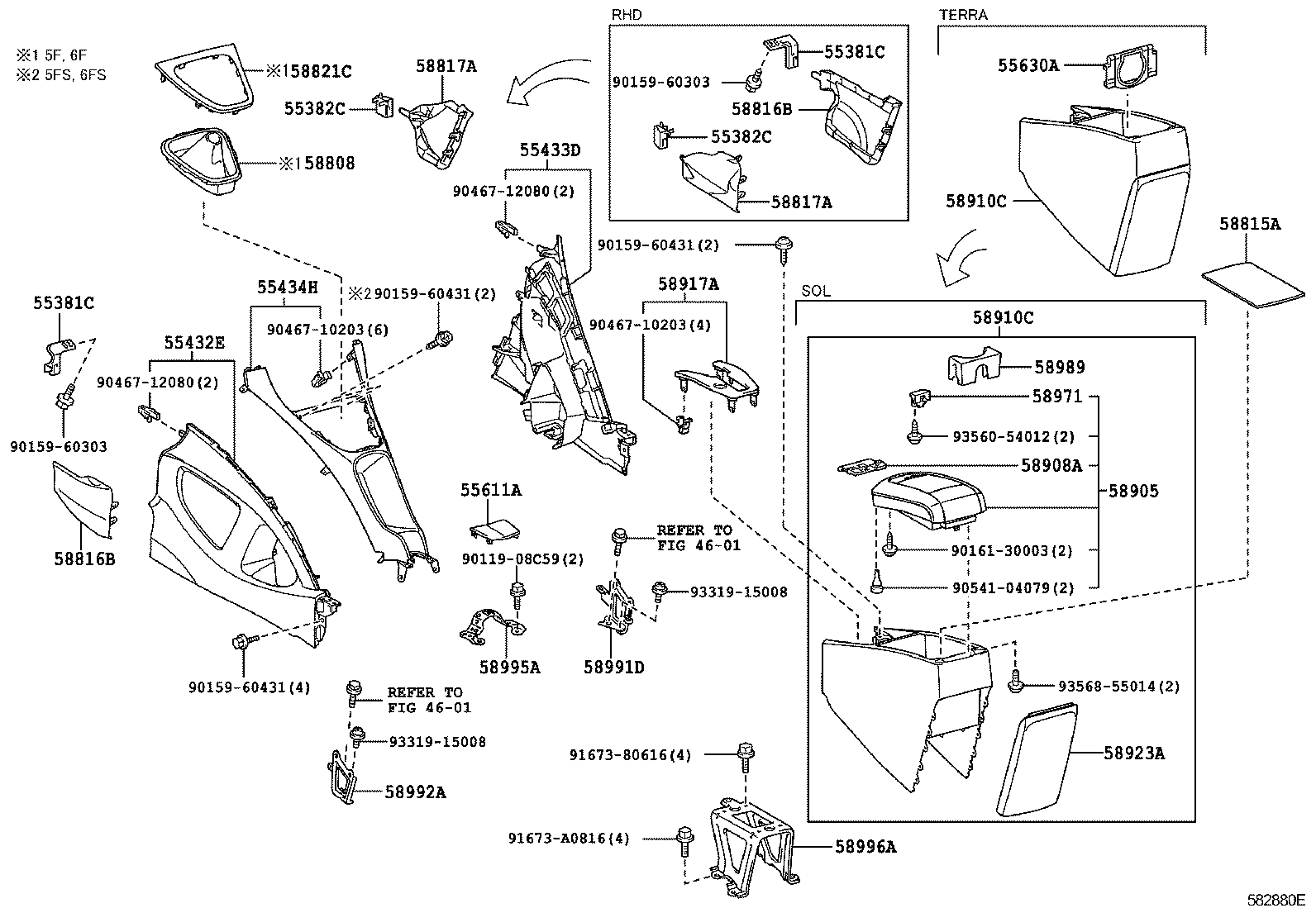 55432-12460-B0 PANEL, INSTRUMENT PANEL FINISH, LOWER NO.1 product image