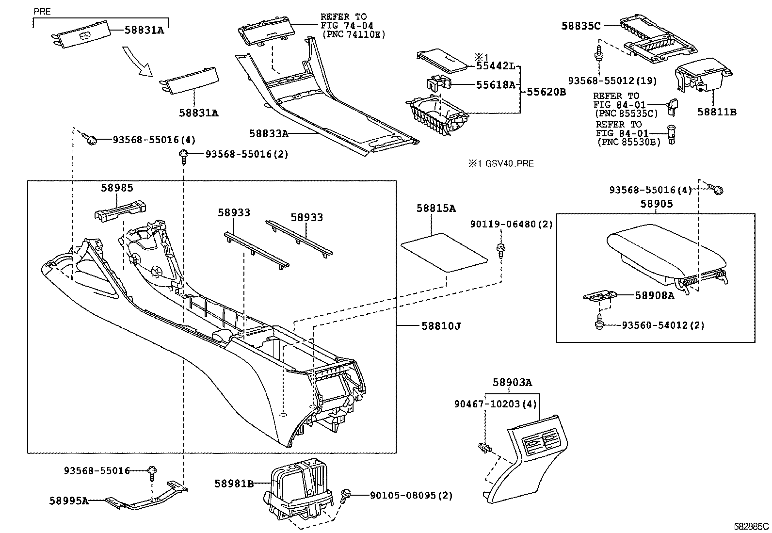 58801-06110 BOX, CONSOLE product image