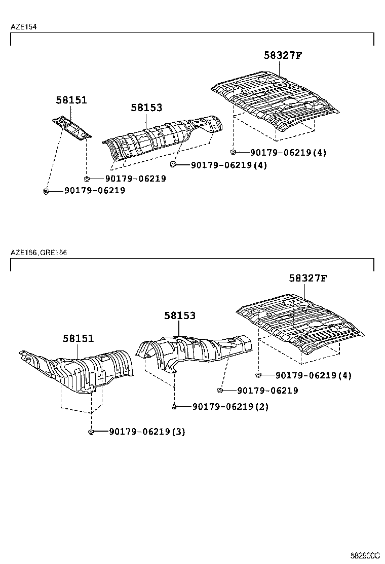 58151-12281 INSULATOR, FRONT FLOOR HEAT, NO.1 product image