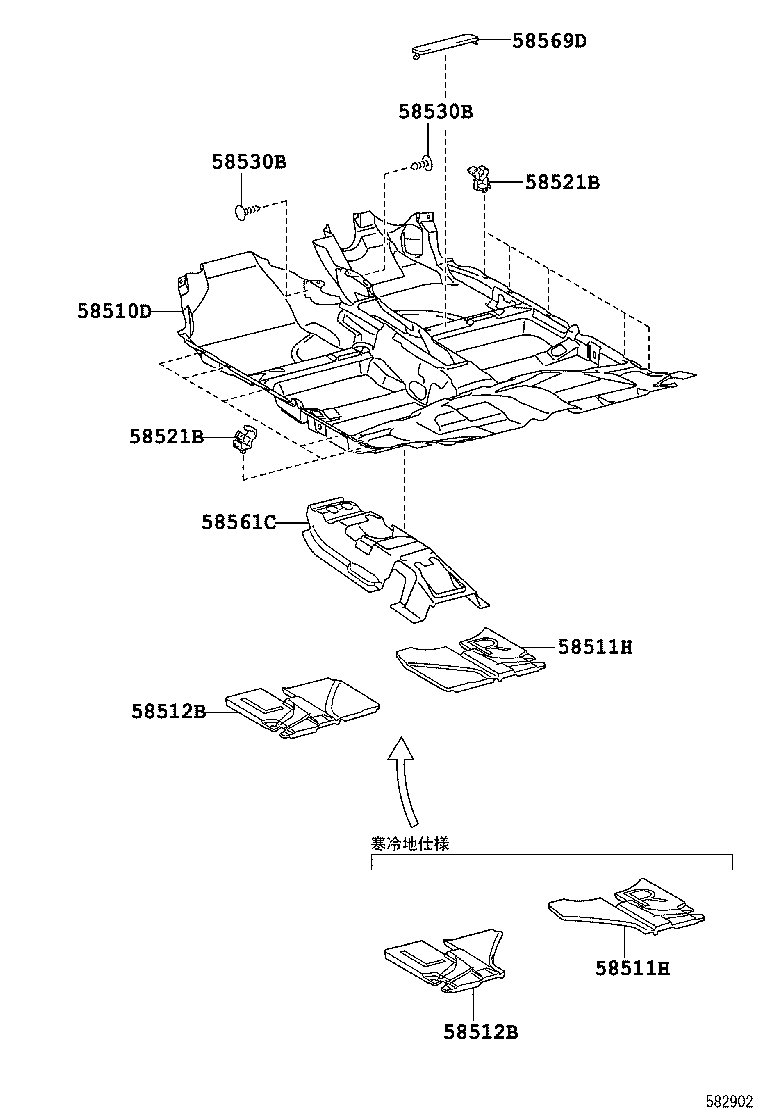 58512-12240 MAT, FLOOR, FRONT RH product image