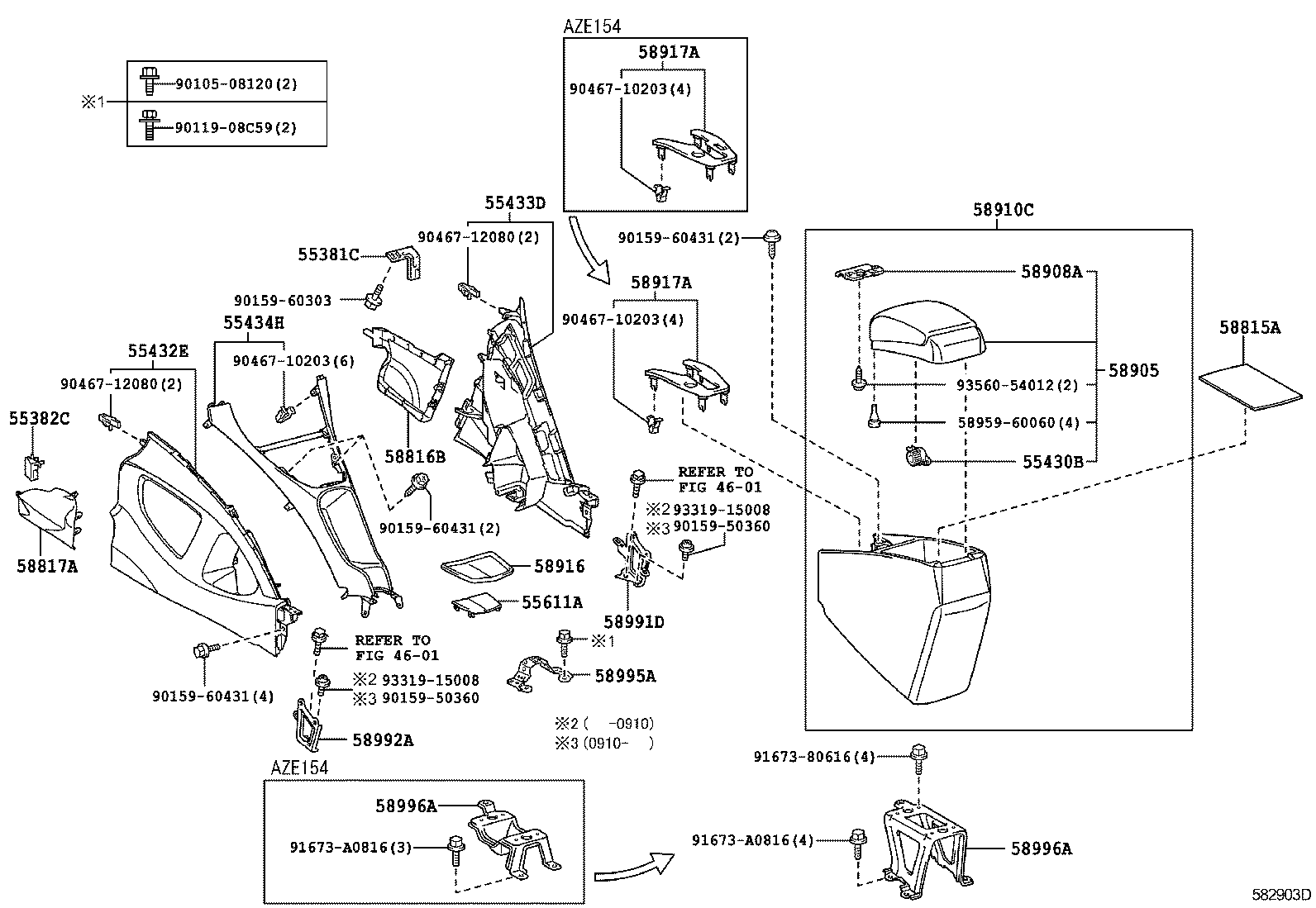 55434-12250 PANEL, INSTRUMENT PANEL FINISH, LOWER CENTER product image