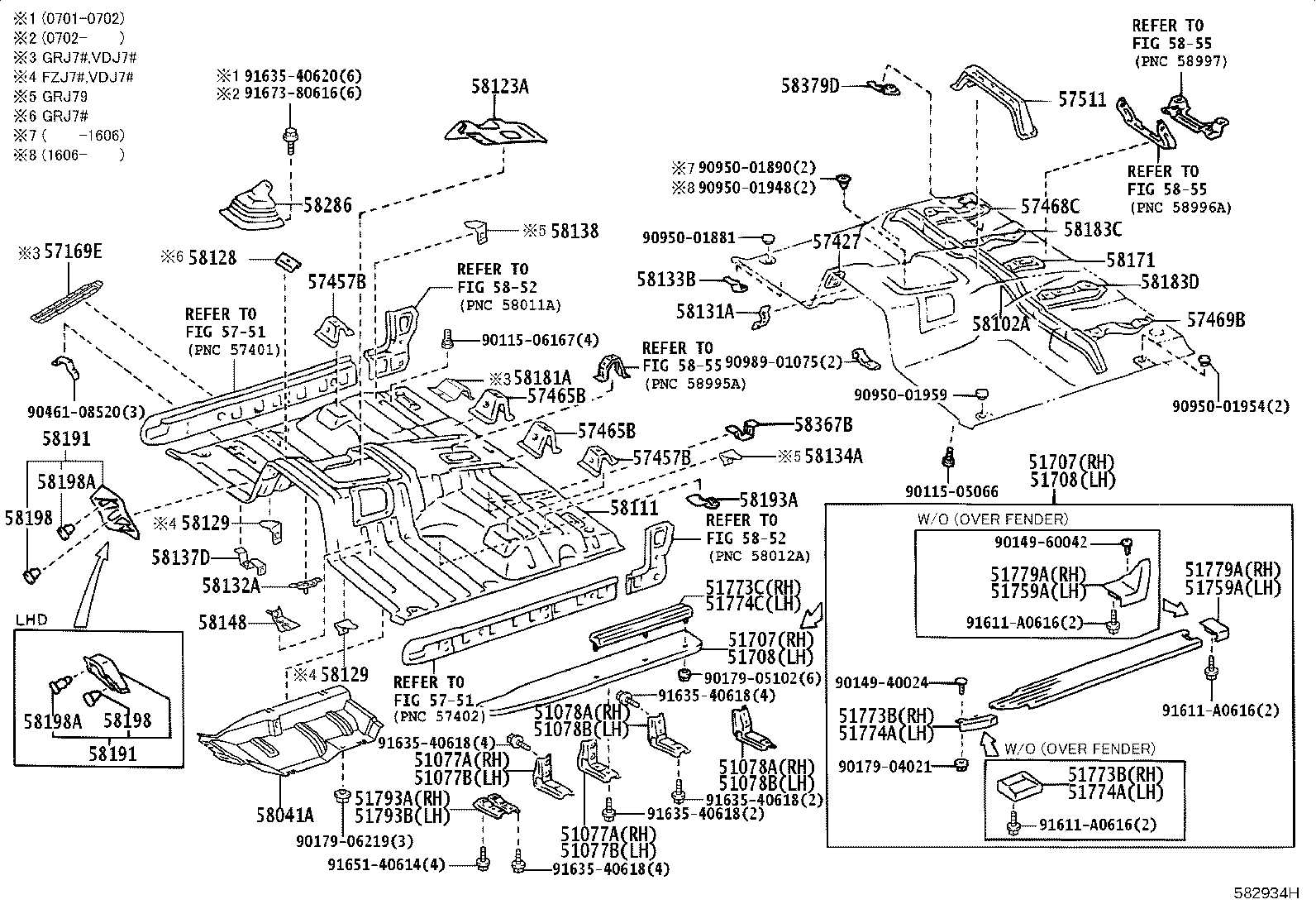 Toyota 58041-60030 INSULATOR SUB-ASSY, FRONT FLOOR HEAT, NO.1