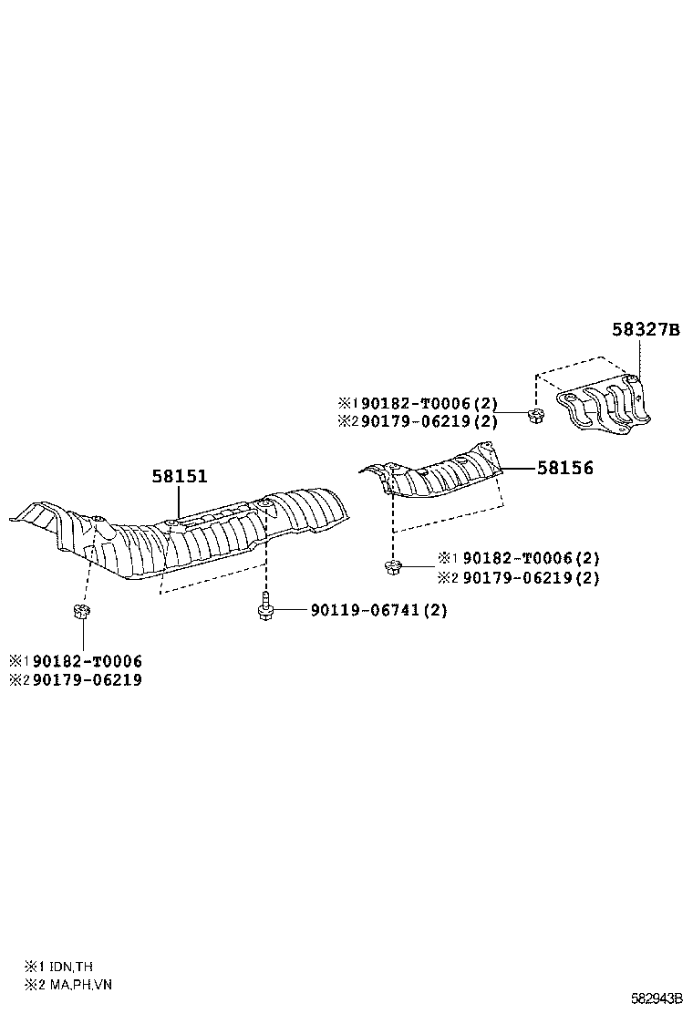 58151-52090 INSULATOR, FRONT FLOOR HEAT, NO.1 product image