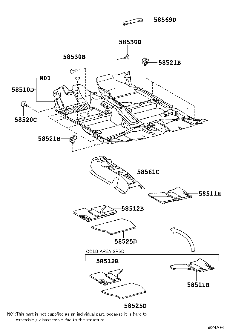 58512-02010 MAT, FLOOR, FRONT RH product image