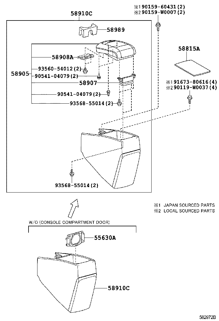 55381-02050 BRACKET, FINISH PANEL MOUNTING, NO.1 product image