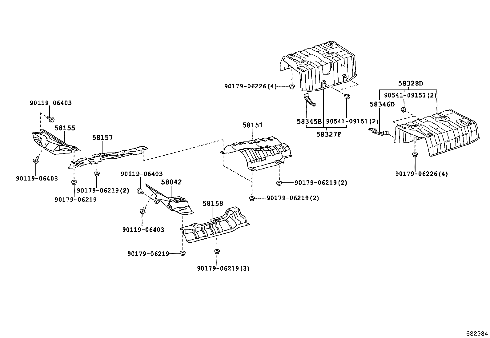 Toyota 58151-50050 INSULATOR, FRONT FLOOR HEAT, NO.1