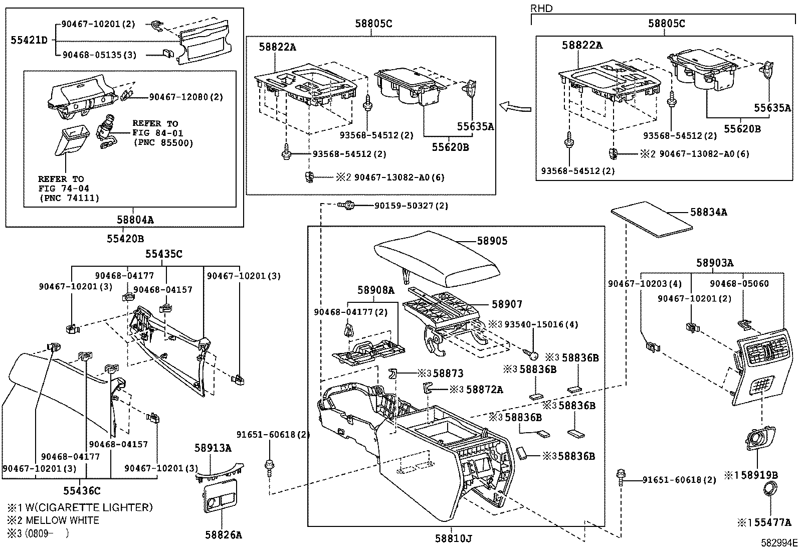 589F6-50030 BRACKET, REAR SEAT CONSOLE BOX, LWR product image