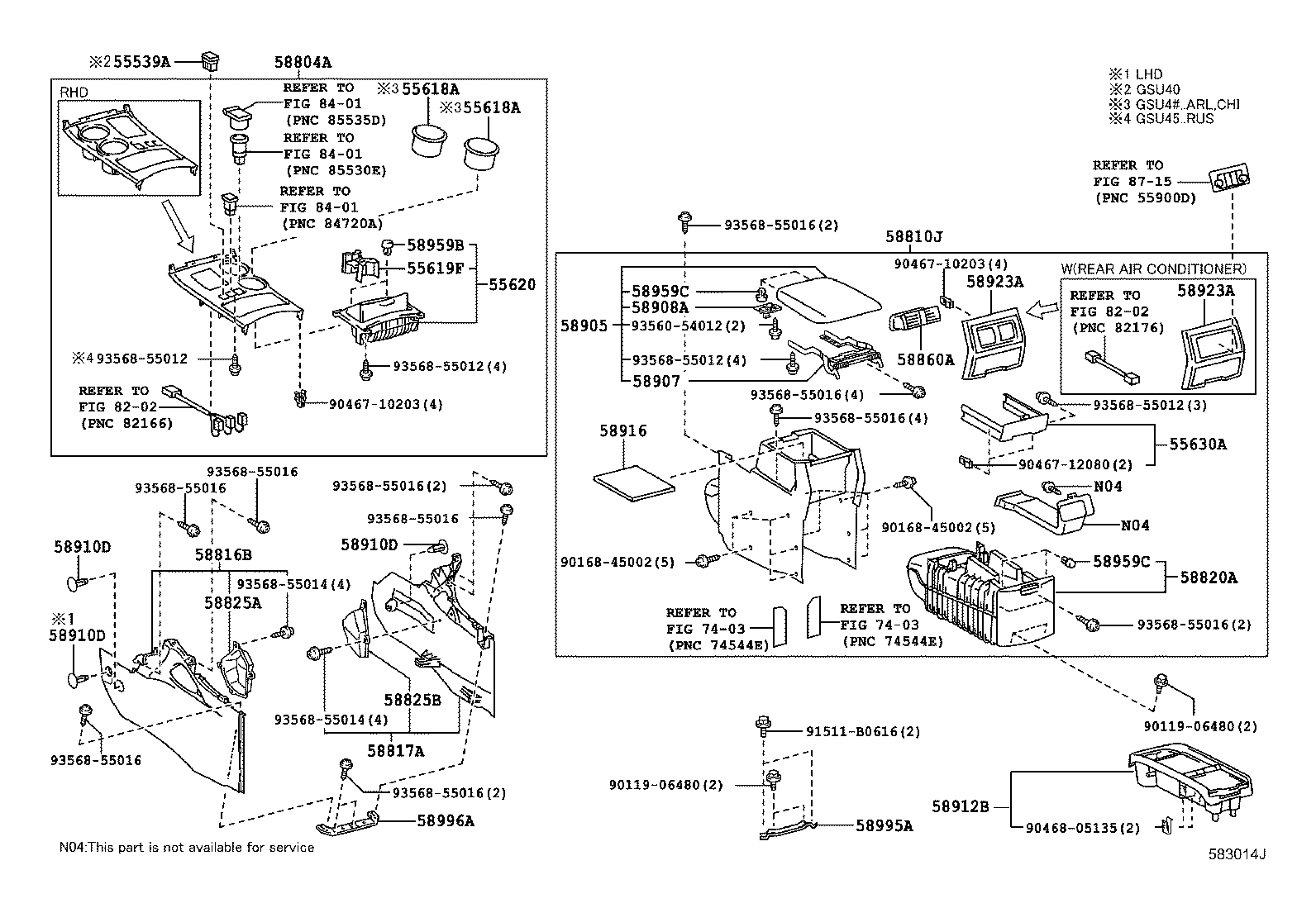 58995-48040 BRACKET, CONSOLE BOX MOUNTING, NO.1 product image