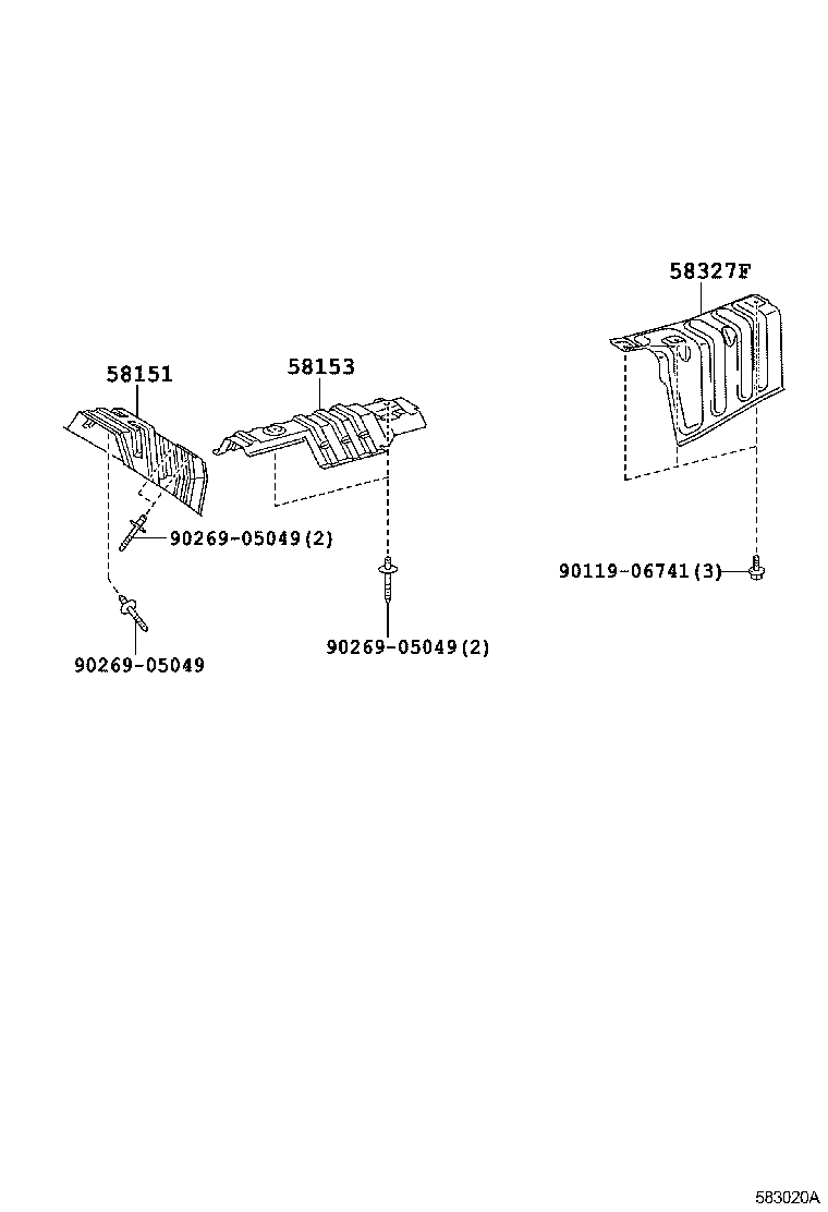 58327-48040 INSULATOR, MAIN MUFFLER HEAT, RH product image
