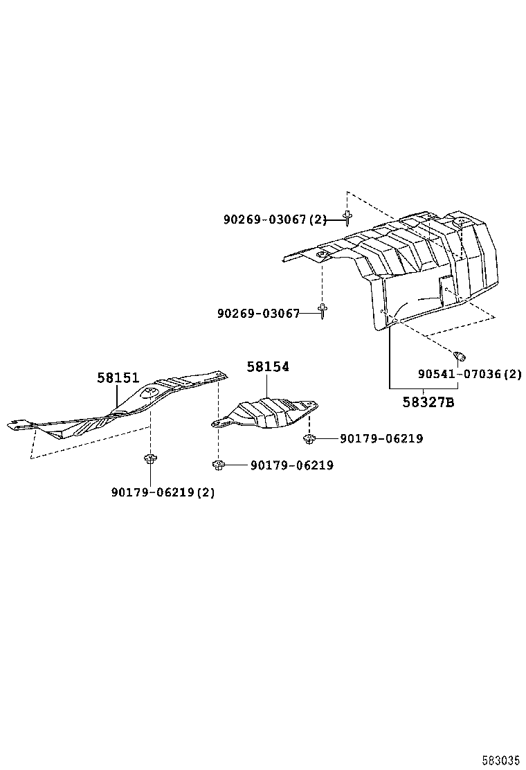 58151-20200 INSULATOR, FRONT FLOOR HEAT, NO.1 product image
