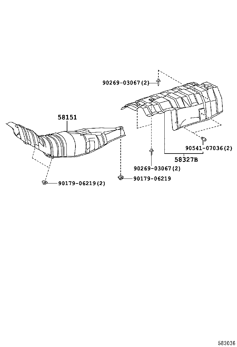 58151-20200 INSULATOR, FRONT FLOOR HEAT, NO.1 product image