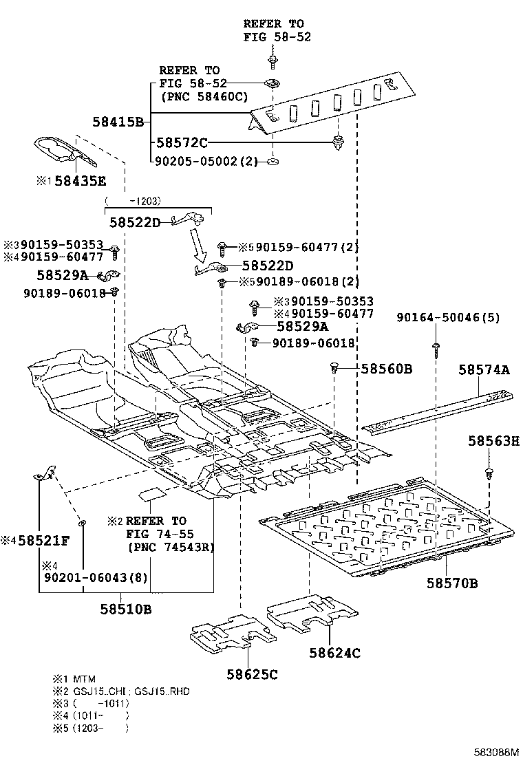 58435-35010 SILENCER, FRONT FLOOR, CENTER product image