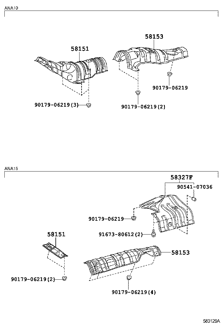 58327-72010 INSULATOR, MAIN MUFFLER HEAT, RH product image