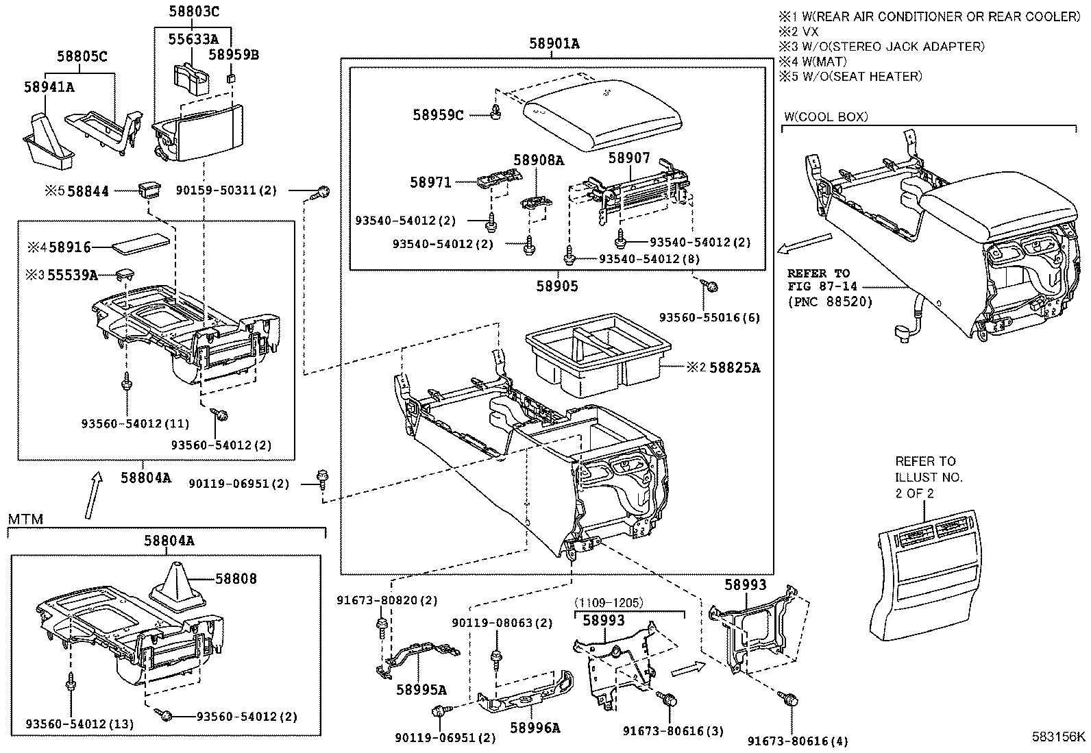 58905-60180-C0 DOOR SUB-ASSY, CONSOLE COMPARTMENT product image