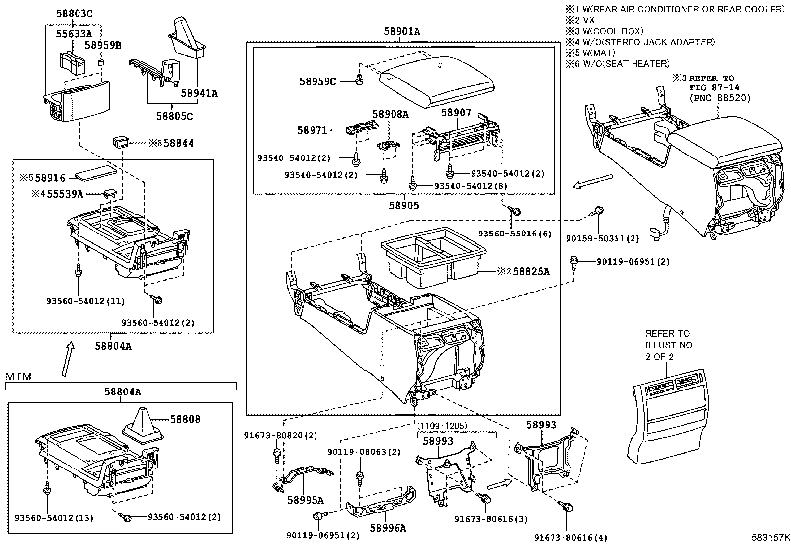 58905-60180-C0 DOOR SUB-ASSY, CONSOLE COMPARTMENT product image